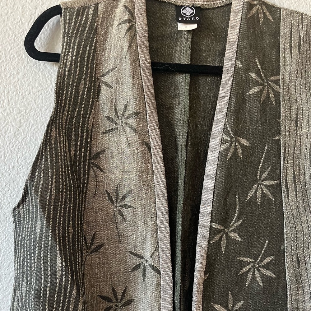 Vintage Oyako Linen Blend Dress and Vest Set - Picture 7 of 12